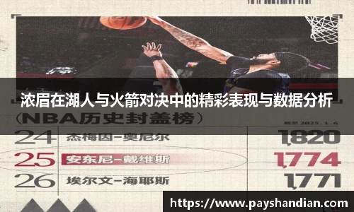 浓眉在湖人与火箭对决中的精彩表现与数据分析